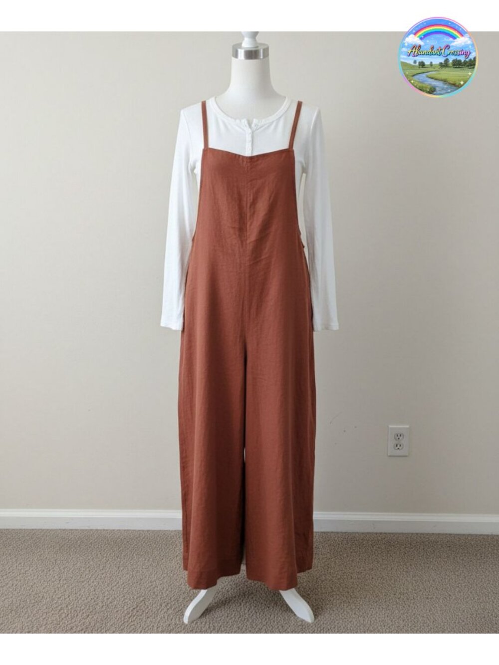 YESNO Women's Loose Wide Leg Bib Overalls Ankle Cropped Jumpsuit with Pockets